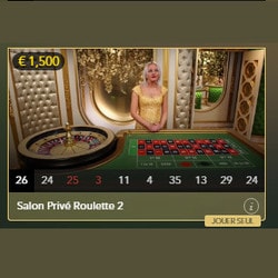Live roulette et blackjack VIP sur Evolution Salon Privé pour joueurs VIP