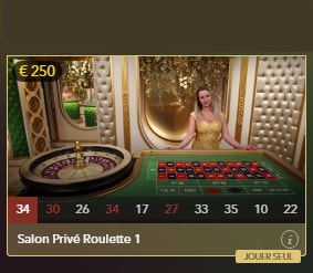 Roulette Salon Prive pour joueurs VIP